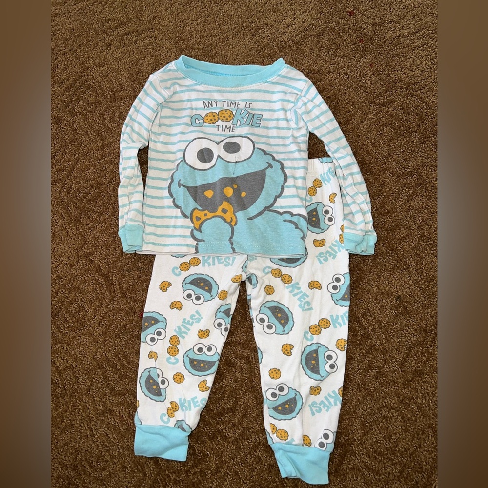 Sesame Street Cookie Monster 24M Size PJ Set